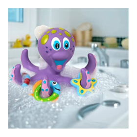 Nuby Floating Purple Octopus with 3 Hoopla Rings